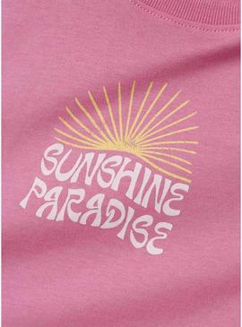 Camiseta Name It Jassa rosa para menina.
