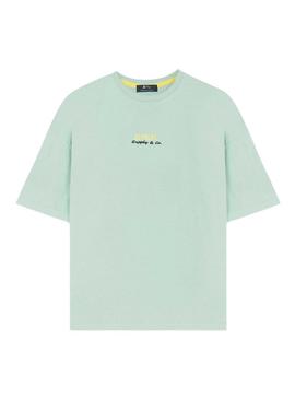 Camiseta O Polvo Ondas Salgadas turquesa para homem