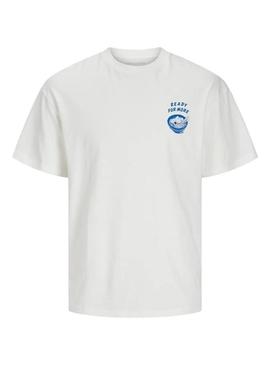 Camiseta Jack and Jones Charge branca para homem