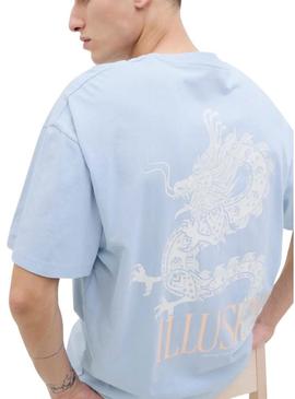 Camiseta Jack and Jones Charge azul para homem.