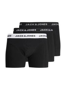 Pack de boxers Jack and Jones Solid preto para homem