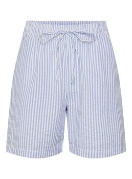 Bermudas Pieces Sally azul para mulher.