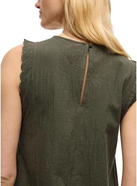 Vestido Vila Vifernanda verde para mulher