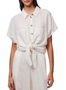 Camisa Pieces Pia branca para mulher.