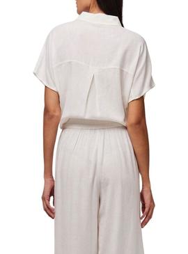 Camisa Pieces Pia branca para mulher.