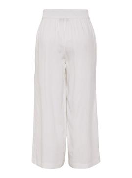 Calça Pieces Pia branca para mulher