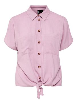 Camisa Pieces Pia rosa para mulher