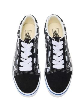 Sapatilhas Old Skool Logo preto para menino e menina