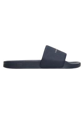 Chinelos Tommy Hilfiger NYC azul marinho para homem.