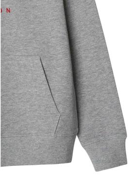 Moletom Pepe Jeans Art Hoodie cinza para menino.