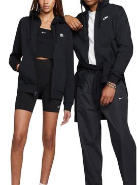 Moletom Nike Club Fleece preto para mulher e homem