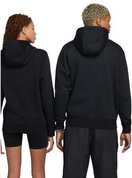Moletom Nike Club Fleece preto para mulher e homem