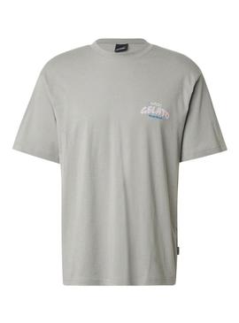 Camiseta Only and Sons Keane cinza claro para homem.