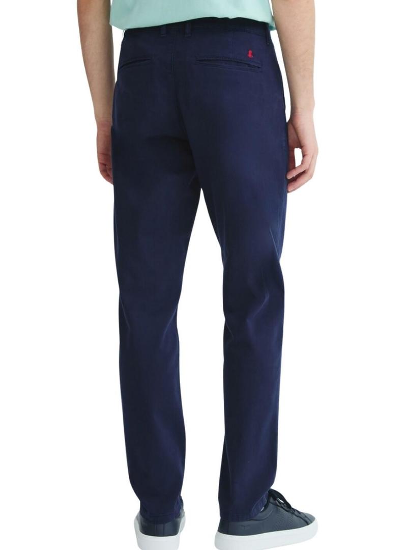 Calça chinesa O Polvo azul marinho para homem