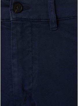 Calça chinesa O Polvo azul marinho para homem