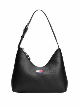 Bolsa Tommy Jeans Must Shoulder preta para mulher