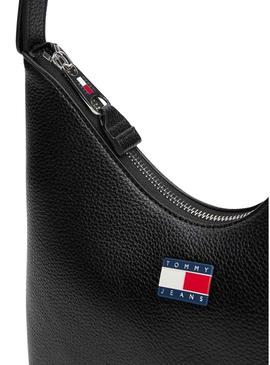 Bolsa Tommy Jeans Must Shoulder preta para mulher