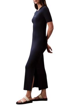 Vestido Calvin Klein Jeans Midi preto para mulher