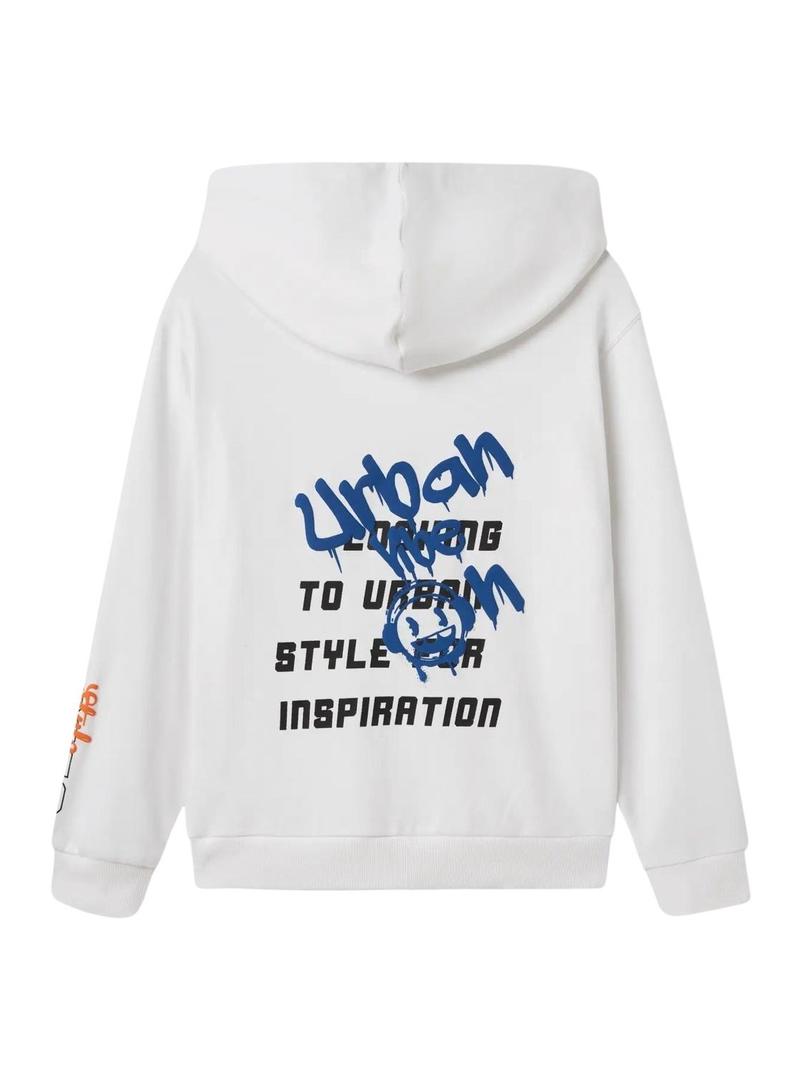 Moletom Name It Lucian branco para menino.