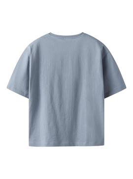 Camiseta Name It Leroy azul para menino