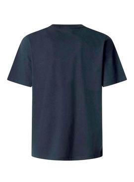 Camiseta Pepe Jeans Eggo azul para homem.