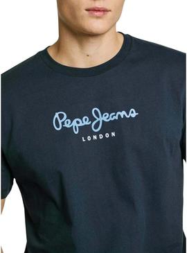 Camiseta Pepe Jeans Eggo azul para homem.