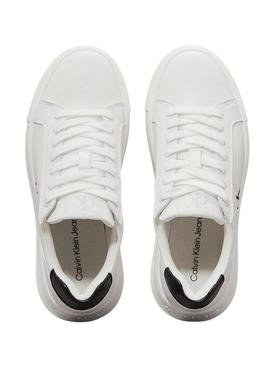 Sapatilhas Calvin Klein Jeans Classic Cupsole branco para mulher.