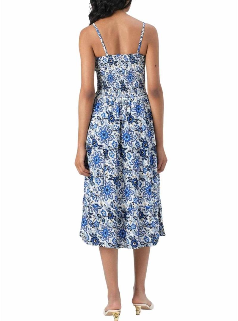 Vestido Only Zelina floral azul para mulher.