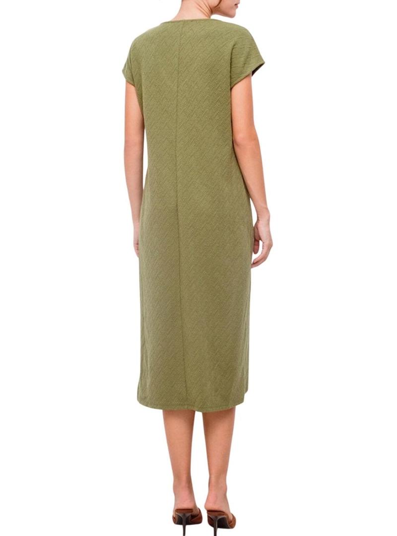 Vestido Vila Viadoria verde midi para mulher.