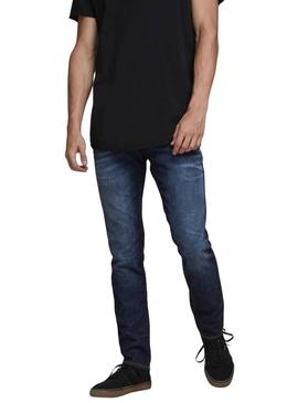 Calça de ganga Jack and Jones Tim escuro para homem.