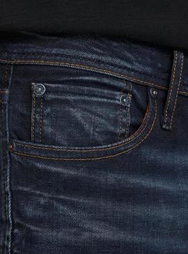 Calça de ganga Jack and Jones Tim escuro para homem.