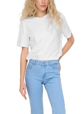 Camiseta Only Monja branca para mulher.