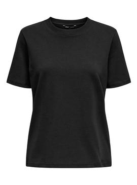 Camiseta Only Monja preta para mulher.