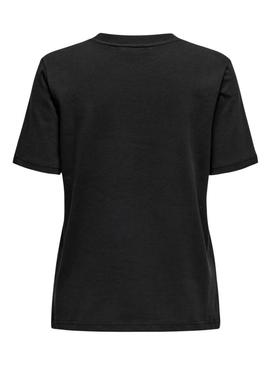 Camiseta Only Monja preta para mulher.
