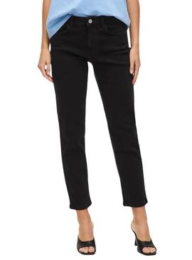 Calça jeans Vila Vialice preta para mulher