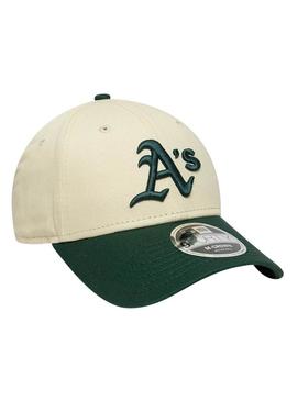 Boné New Era Oakland Athletics bege e verde