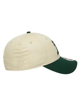 Boné New Era Oakland Athletics bege e verde