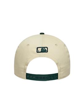 Boné New Era Oakland Athletics bege e verde