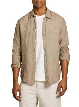 Camisa Pepe Jeans Arnau bege para homem
