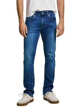 Calça jeans Pepe Jeans Finsbury azul para homem.
