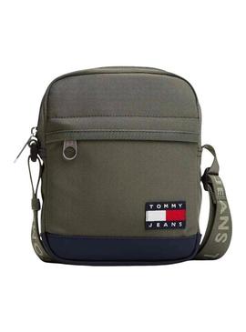 Bolsa tiracolo Tommy Jeans Essential verde para homem