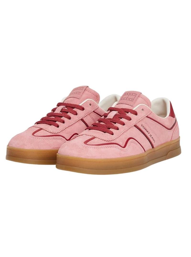 Tênis Tommy Jeans Greenwich framboesa para mulher.