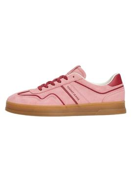 Tênis Tommy Jeans Greenwich framboesa para mulher.