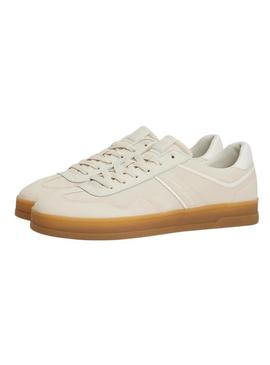 Sapatilhas Tommy Jeans Greenwich em tecido bege para mulher