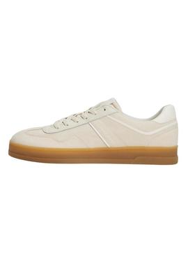 Sapatilhas Tommy Jeans Greenwich em tecido bege para mulher