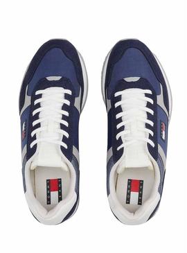 Sapatos Tommy Jeans Runner Casual azul para homem.