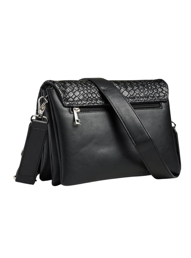Bolsa Pieces Jenni Trançada preta para mulher