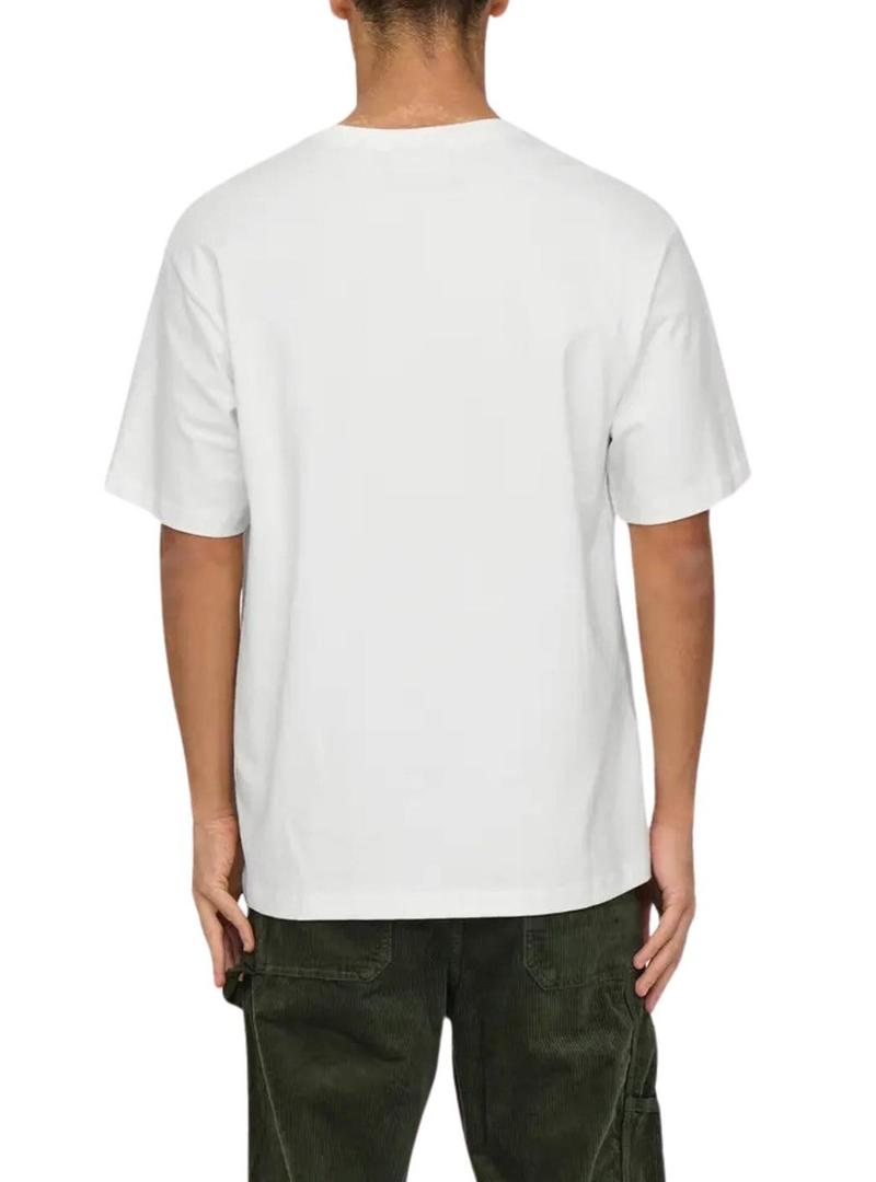Camiseta Only and Sons Curated branca para homem