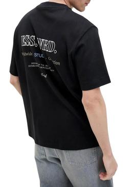 Camiseta Jack and Jones Urban preta para homem.