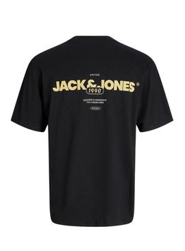 Camiseta Jack and Jones Bradley preta para homens.